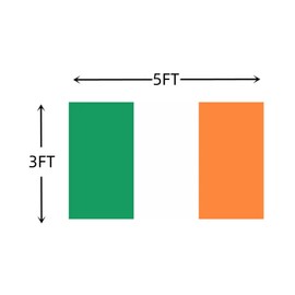 100D Ireland Polyester Flag,Irish National Flag 3x5 FT – Outdoor Decor Flags Vivid Color, All Weather, Double Stitched Ireland Patiotic Decoration Flags with Sturdy Brass Ring.