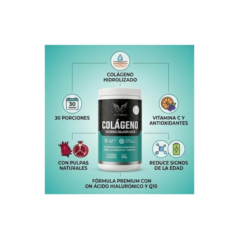 Colágeno Hidrolizado Granada/arándano | Vitamina C, Q10 e Hialurónico