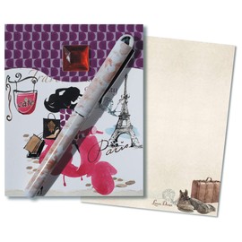 Lissom Design Matchbook Notebooks - Memo Pad with Magnetic Closure and Refillable Ballpoint Pen Mini Pocket Notepad Pen Set, 2-Piece, Traveler