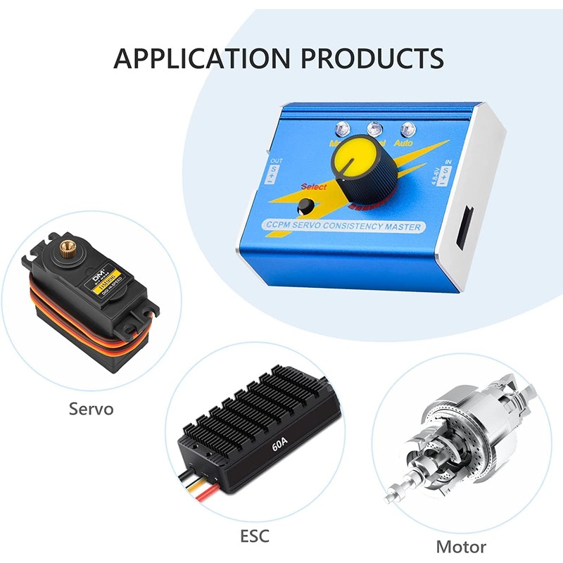 YUNIQUE GREEN-CLEAN-POWER Digital Servo Tester DC 4.8V-6V RC Multifunction Aluminum
