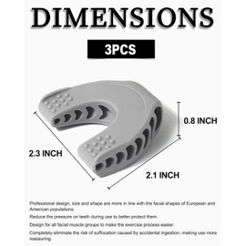 KGDUYC Jawline Trainer, 3 Pieces Jaw Trainer, Jaw Trainer for Men and Women, Jaw Exerciser, Double Chin Remover, Jawline Exerciser, for Face, Mouth, Improvement of Jaw Line