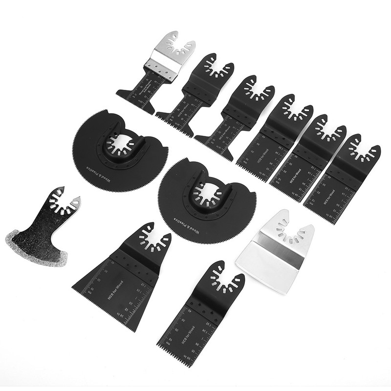 12pcs Universal High Carbon Steel Oscillating Saw Blades Multifunctional Cutting