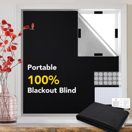 Deconovo Blackout Roller Blind, No Drilling, 300 x 145 cm, Removable Blackout Film, Blackout 100% Blackout Fabric, Roof Window, Sun Protection, Window, Interior Roller Blind for Holidays