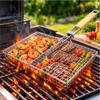 Stainless Steel Grill Basket with Removable Divider – Reusable BBQ