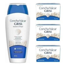 Crema Corporal Concha Nácar Grisi 400ml + 3 Jabón 125g Neutra