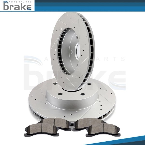 Bator Front Brake Rotors Discs & Ceramic Pads Set Fits