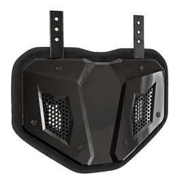 LeCool Football Back Plate - Lower Back Protection for Shoulder Pads - Hard Shell and Contoured Foam, Youth to Adult(Black)