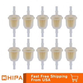 For Ariens, For Cub Cadet, For Toro, For YAMAHA 10 PACK 6MM x 8MM 1/4" 5/16" INLINE FUEL GAS FILTER For LAWN MOWER SMALL ENGINES