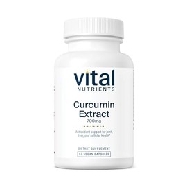 Vital Nutrients – Extracto de curcumina (con bioperina) – Apoyo nutricional para la salud normal del tela, 700 mg