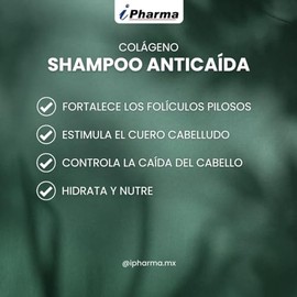 Shampoo Anticaída con Colágeno + Romero + Linaza, Ayuda a reducir la caída y estimula el crecimiento del cabello 450 ml