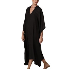 L-Peach Women's Summer Long Beach Dress Kimono Maxi Kaftan Cover ups