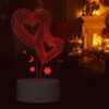 4.5V USB 3D Illusion Visual Romantic Night Lamp 7 Colors