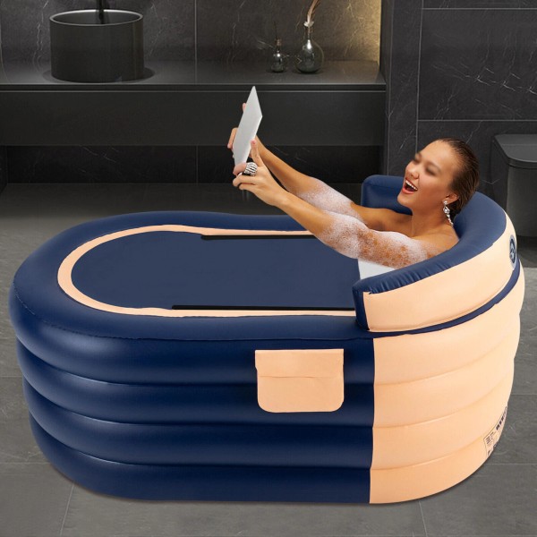 Unbranded 1.8M Inflatable Bathtub PVC Folding Bath Tub Portable Adult