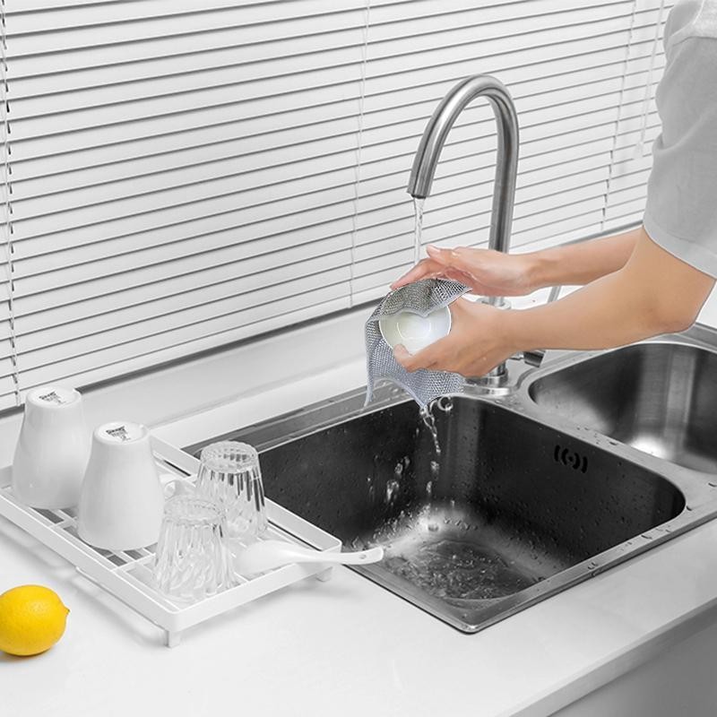 12 Counts Multipurpose Non-Scratch Wire Dishcloths – Reusable Dishwashing Rags