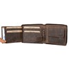 Men's Genuine Leather Metal Zip-Around RFID Genuine Leather Wallet with