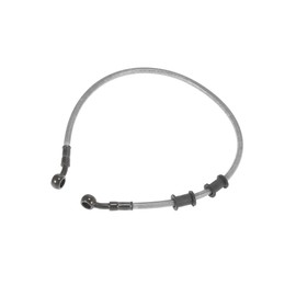 Hihaha 60cm 23.62" Motorbike Braided Brake Clutch Oil Hose Line Silver Tone Durable Material