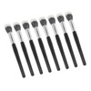 Stippling Brushes, Soft Bristles, Flat Top Ergonomic Handle, 8 Piece