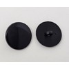 Pair of Zim's 20mm Round Black Flat Plastic Sew-On Safety