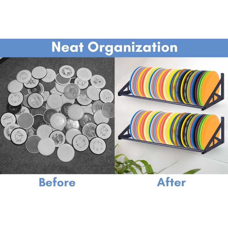 DECORDEEP 2 Pcs Disc Golf Rack Wall Mount, Disc Golf