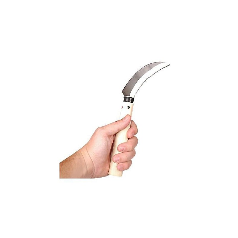 Sickle and Saw Knife, 4 Inch Curved Cutting Blade