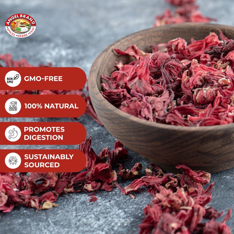 Angel Brand Dried Sorrel Hibiscus Flowers 4.5 oz Pouch Pack