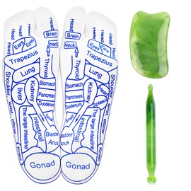 Funkup Reflexology Socks and Tools, Easerelief Socks with Acupressure Pen & Massage Sticks, Reflexology Tool Foot Massage Sock Ideal for Men, Emerald