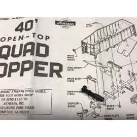 Athearn HO Blue Box Kit Parts - 40' Open Top Quad Hopper Part #17502 Brake Gear