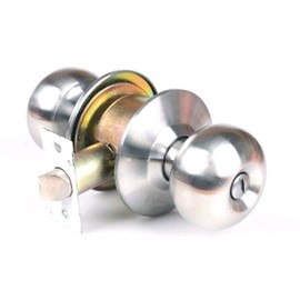 King 8300SS Round Bathroom Door Knob Single Unit