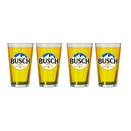 Busch Signature 16 Ounce Pint Glass - Set of 4