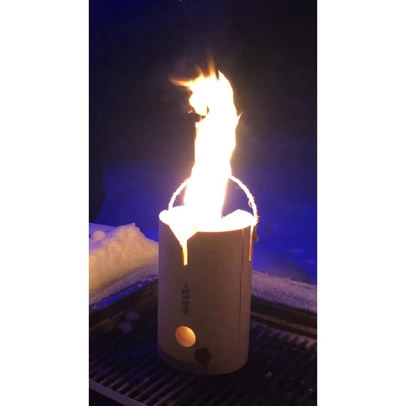 One Log Fire Portable Campfire Grill,100% All Natural Swedish Fire