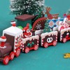 2 Pcs Christmas Wooden Train Mini Wooden Christmas Train Christmas