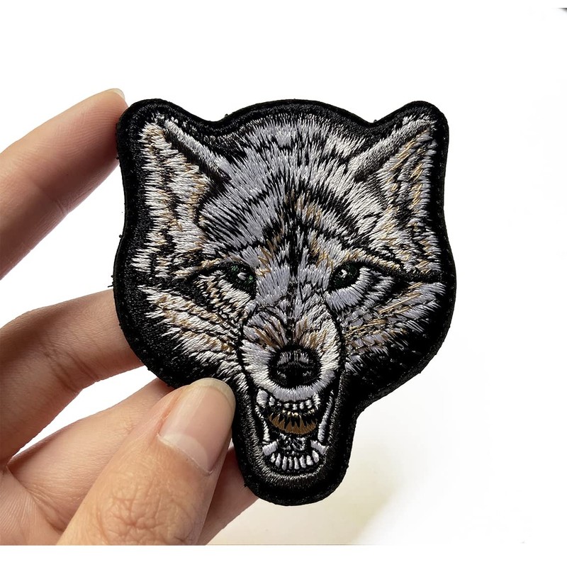 EHOPE Wolf Patch Embroidered Armbands Badges Patch Hook & Loop