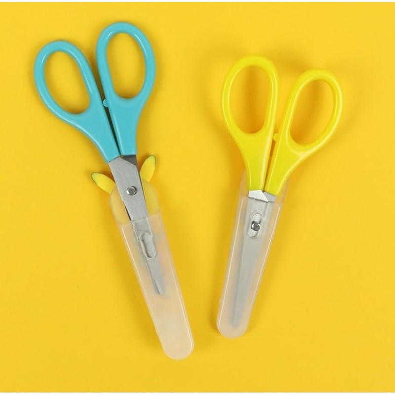 1 Count Pikachu Safety Scissors with Cover (Skyblue)