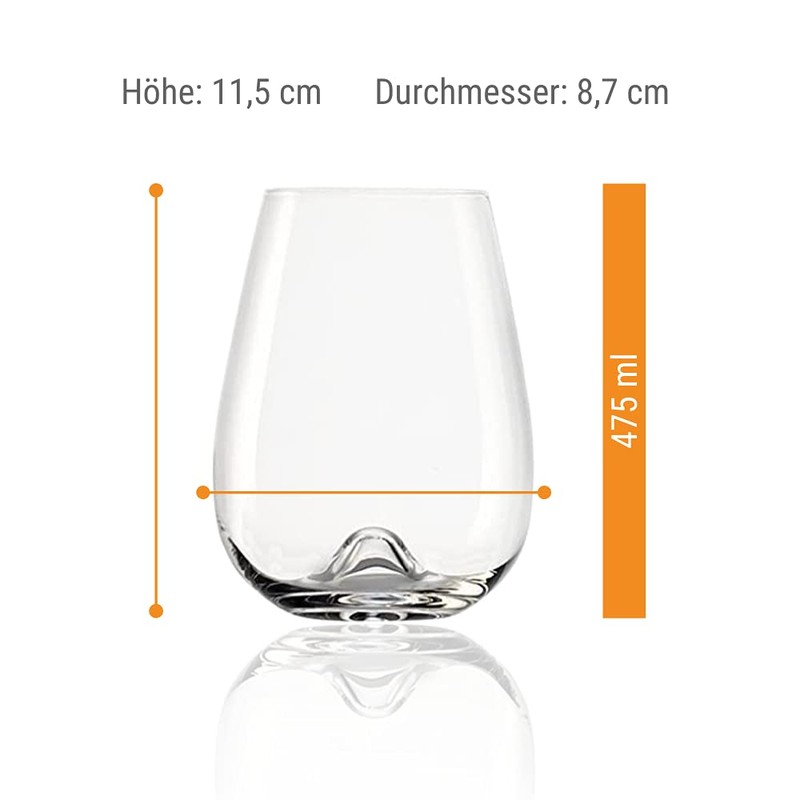 Stölzle 104 00 12 Set Vulcano Cup with Aroma Cone,