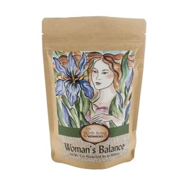 Birth Song Botanicals Organic Woman's Balance Herbal Tea, Ashwagandha Herbal Tea Supports Women's Wellness, Healthy Hormone Balance, Menstrual Cycles, Stress and Sleep Care 4 oz Bag