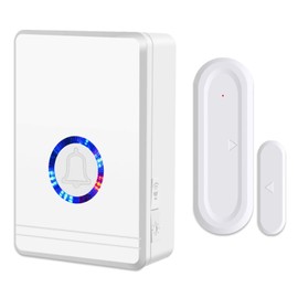 Wireless Motion Sensor Door Chime,NineLeaf Entry Alert Chime,Ring Alarm Contact Sensor,IP66 Waterproof,600ft Long Range,48 Chimes 5 Volume Level,Anti-theft,Easy installation,for Office/Home/Store,1PK