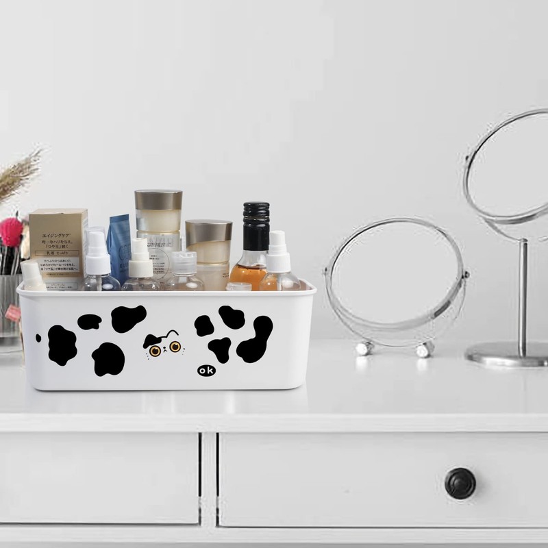 3 Pcs Plastic Storage Baskets with Handles, Kitchen Cupboard Organiser