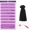 SHIHERESH 30 Strands Dreadlock Extensions Synthetic Hair 12 Inch 0.4cm