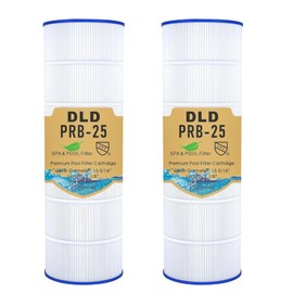 DLD PRB25-IN Hot Tub Filter Replacement Used for Pleatco PRB25, Unicel C-4326, Filbur FC-2375, FC-2370, Guardian 413-106, L x OD:13 5/16" x2 1/8",25 sq.ft, 2-Pack