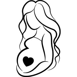Azeeda A7 'Pregnant Woman' Unmounted Rubber Stamp (RS00007576)