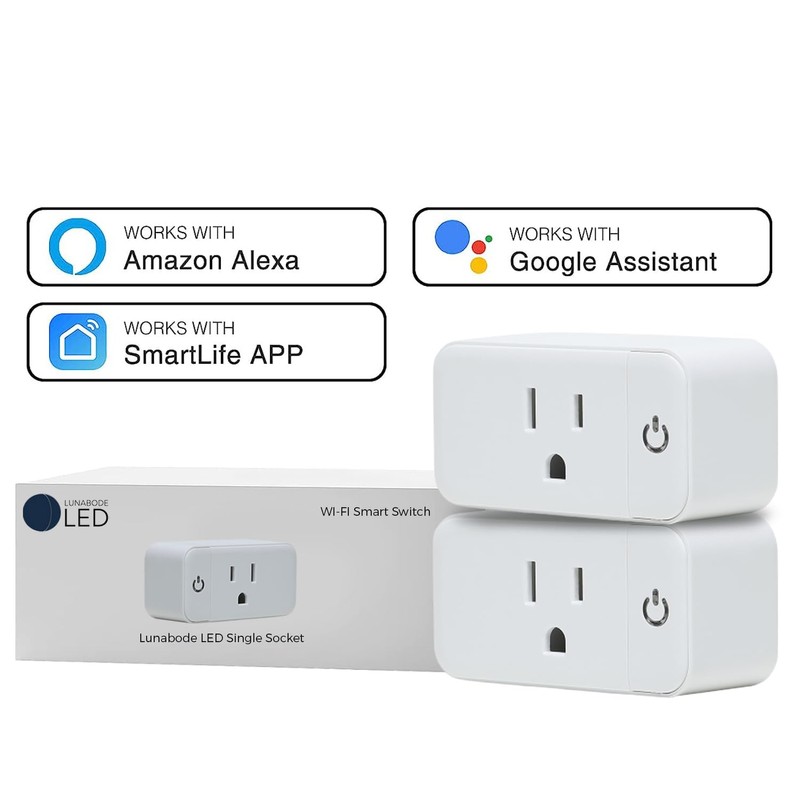 Lunabode LED Smart Plug - 2 Pack Smart Home 2.4G