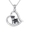 ONEFINITY Schnauzer Necklace 925 Sterling Silver Schnauzer Pendant Jewelry For