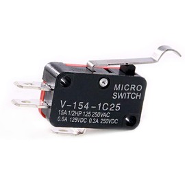 Gebildet 12pcs V-154-1C25 Micro Switch 125V/250V 15A Momentary Limit Switch, 3 Pins SPDT Snap Action Miniature Basic Micro Switch + 24pcs Terminals