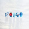 [Premium handmade embossed nails] Fish and octopus - Long Oval