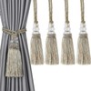HedongHexi 4 Pack Curtain Tiebacks with Tassel, Outdoor Elegant Decorative