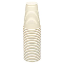 JAM Paper Bulk Plastic Party Cups - 12 oz - Ivory - 200 Glasses/Box