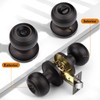 Probrico Oil Rubbed Bronze Door Knobs, Interior Door Knobs with