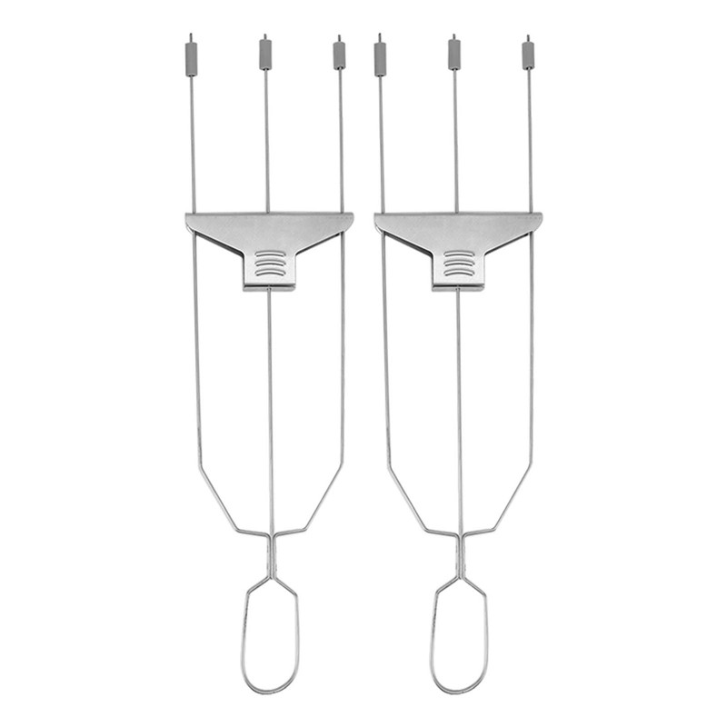 Skewer 3 Prong Stainless Steel Reusable Skewers Easy Food Removal