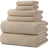 Polyte Set de 6 Toallas de Baño Microfibra Waffle Secado