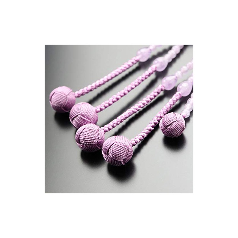 念珠ドットコム 日蓮宗 数珠 女性用 8寸 藤雲石 梵天房 京念珠 念誦 法華